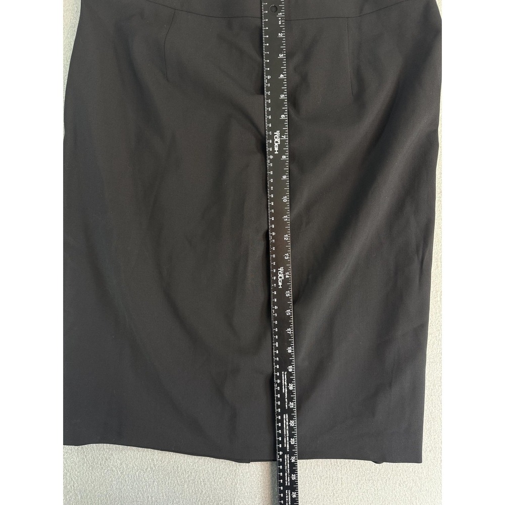 Brooks Brothers 346 Skirt Womens 14 Black Wool Pencil Tollengo 1900 Italy - Picture 6 of 8